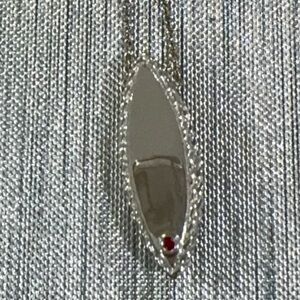 ROBERTO COIN Princess Marquise Pendant Necklace in 18K White Gold